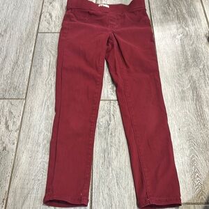 SO Red Maroon Stretch Denim Slacks Girls Size 10